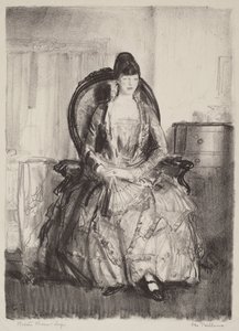 Dam med solfjäder av George Bellows