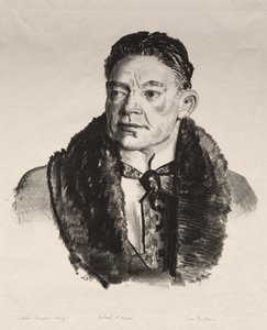 Porträtt av Robert Aitken, ”First Stone” av George Bellows