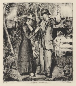 "Gör er redo, Amerika!" av George Bellows