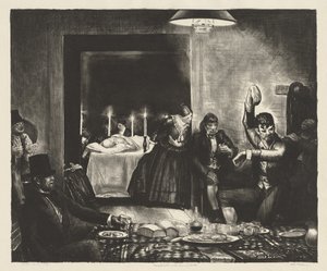 Punchinello i dödens hus av George Bellows