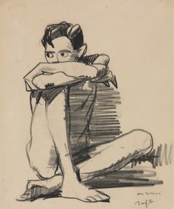 Sittande pojke av George Bellows