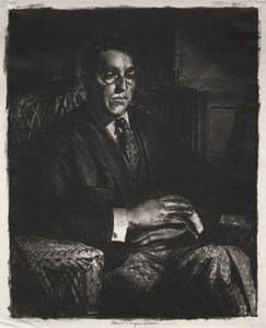 Speicher sittande på en stol av George Bellows