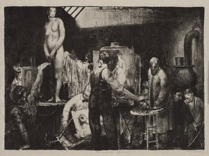 "Aktklassen" av George Bellows