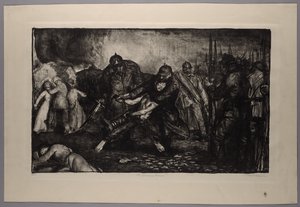 Krigsserie: Tyskarna anländer av George Bellows