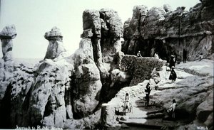 Tillvägagångssättet till Pueblo Acoma, New Mexico av George Benjamin (Ben) Wittick