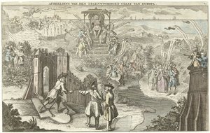 Europas nuvarande tillstånd, 1742 Bild av det nuvarande tillståndet i Europa (titel på objekt) av George Bickham (II)