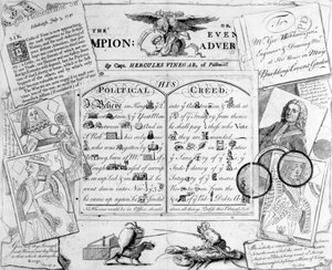 Mästaren, eller kvällsannonsören av kapten Hercules Vinegar från Pall Mall, 1744