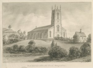 Cheadle Church: sepiateckning