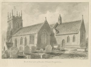 Sandon Church: sepiateckning, 1841