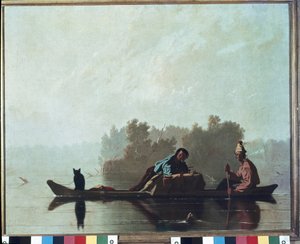 Pälshandlare på väg nedför Missourifloden