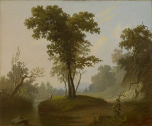 Landskap med fiskare av George Caleb Bingham
