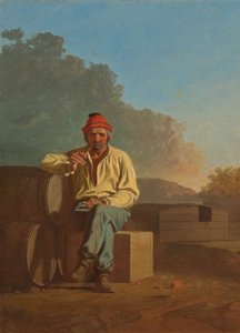 Mississippi båtsman av George Caleb Bingham