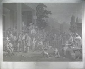 Stålplåt till "Länsvalet" av George Caleb Bingham