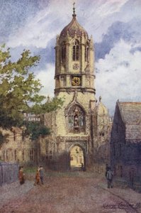 Oxford: Tom Tower, Christ Church (färg litho)