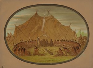 En hundfest - Sioux, 18611869. av George Catlin