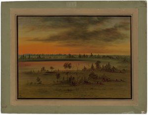 Ett Siouxkrigsparti av George Catlin