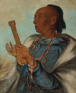 Ah-tón-we-tuck, kalkontupp, som upprepar sin bön av George Catlin