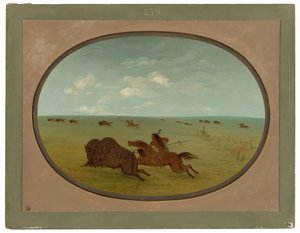 Buffalo Chase, Siouxindianer, Upper Missouri av George Catlin