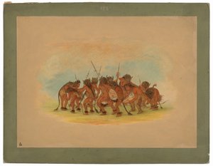 Buffeldans - Mandan av George Catlin
