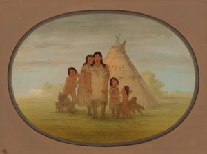 Comanche Chiefs Children and Wigwam, 18611869. av George Catlin