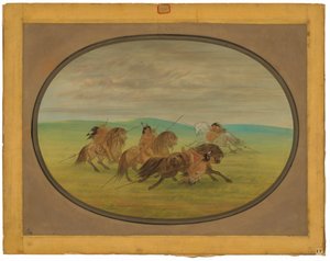 Camanchee Hästhållning av George Catlin