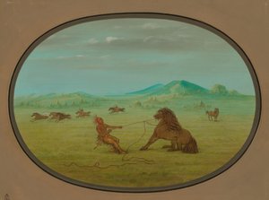 Att fånga vilda hästar - Pawnee, 18611869. av George Catlin