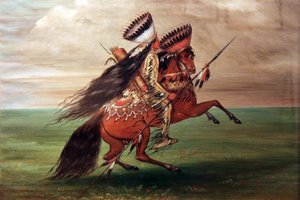 Kråkindian "Han som hoppar över alla" av George Catlin