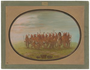 Dance to the Berdache - Saukie av George Catlin