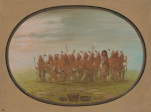 Dance to the Berdache - Saukie, 18611869. av George Catlin