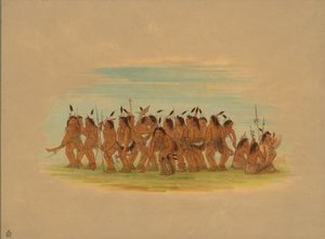 Hunddans - Sioux, 1861. av George Catlin
