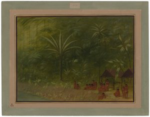 Cocomas läger - utsikt mot stranden av George Catlin