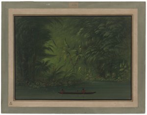 Ingång till en lagun, Amazonas kust av George Catlin