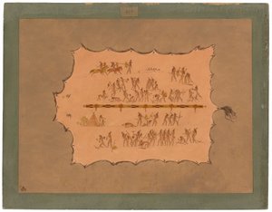 Faksimil av en Sioux-rock av George Catlin