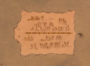 Faksimil av en siouxrock, 18611869. av George Catlin
