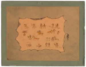 Faksimil av manteln av Mah-to-toh-pa - Mandan av George Catlin