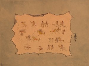 Faksimil av manteln av Mah-to-toh-pa - Mandan, 18611869. av George Catlin
