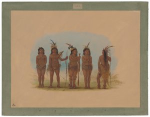 Fem karibiska indianer av George Catlin
