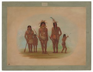 Fem Iquito-indianer av George Catlin