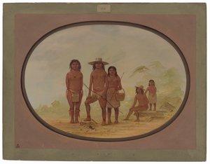 Fem mayaindianer av George Catlin