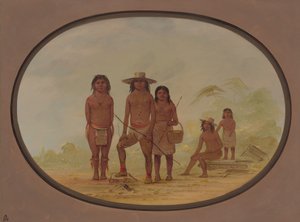 Fem Mayaindianer, 18551869. av George Catlin