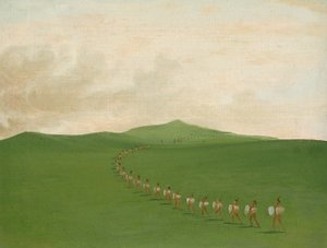 Fotkrigsfest på mars, övre Missouri av George Catlin