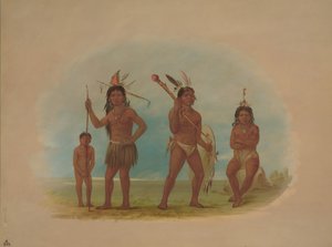 Fyra Arowak-indianer, 18541869. av George Catlin