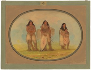 Fyra Kiowa-indianer av George Catlin