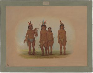 Fyra Macouchi-indianer av George Catlin
