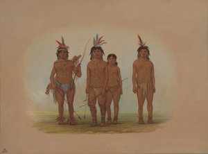 Fyra Macouchi-indianer, 18541869. av George Catlin