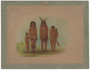 Fyra Sepiboindianer av George Catlin