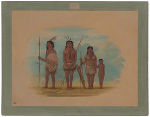 Fyra Xingu-indianer av George Catlin