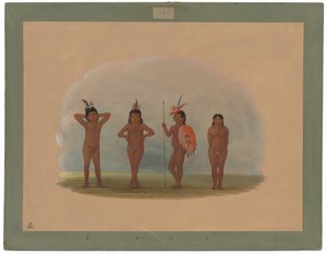 Fyra Zurumati barn av George Catlin
