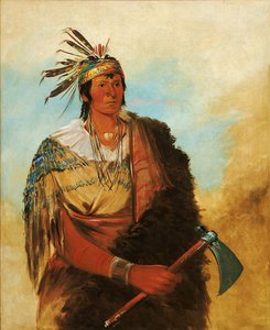 Go-to-ków-páh-ah, står för sig själv, en framstående modig av George Catlin