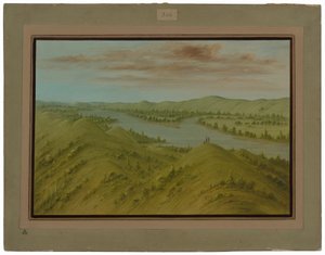 Grassy Bluffs, övre Missouri av George Catlin